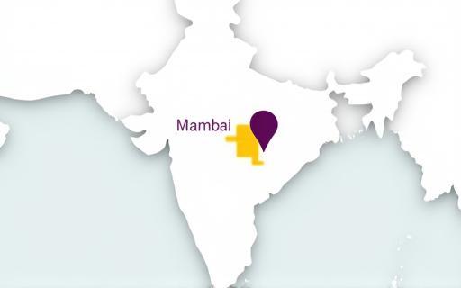 Map showing location of Kalā Sangam Arts Management in Mumbai